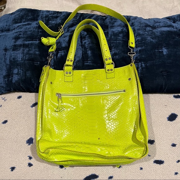 Proenza Schouler PS1 Tote Neon Yellow Python - Picture 4 of 16